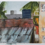 FROM THE ROOF_2015_Watercolour on paper_28 x 39 cm_Rs 6,000